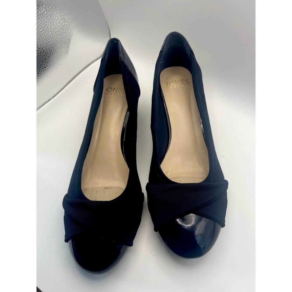 Jones New York Women's Preslee Round Toe Wedge Pumps-Navy-8.5M